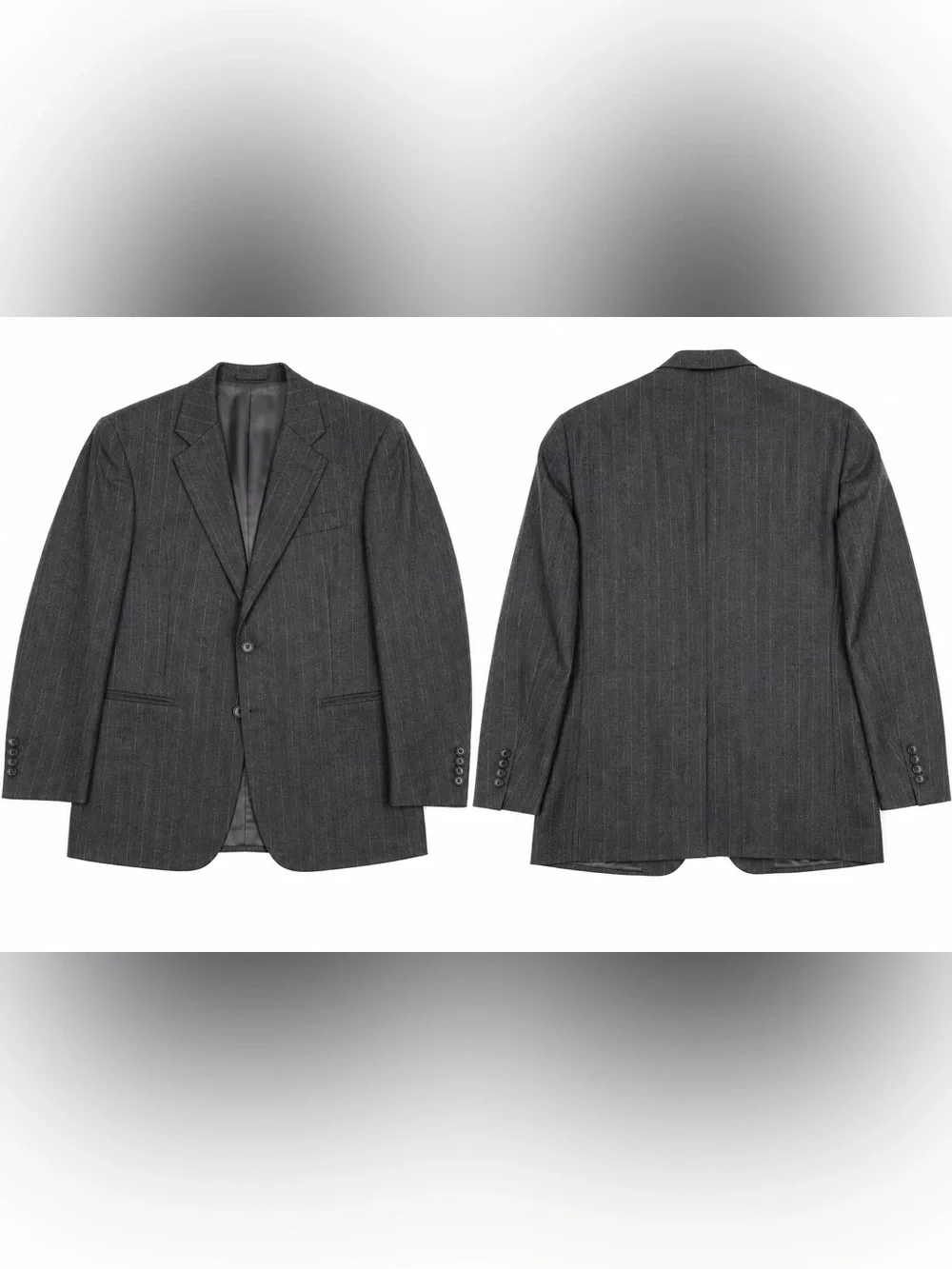 100% Wool Brigadier Clothiers Mens 40S Gray Pinstripe Blazer Sport Coat Moldova